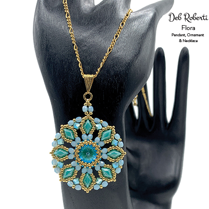 Flora Pendant, Ornament & Necklace, design by Deb Roberti