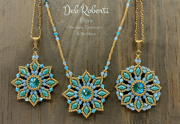 Flora Pendant, Ornament & Necklace, design by Deb Roberti