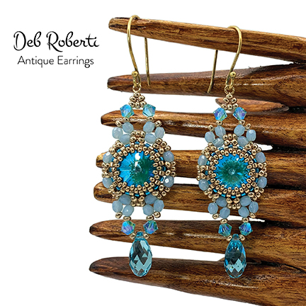 Antique Earrings & Pendant, design by Deb Roberti