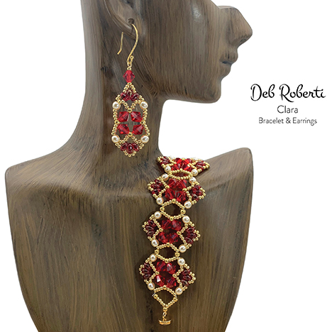 Clara Bracelet & Earrings, Deb Roberti design