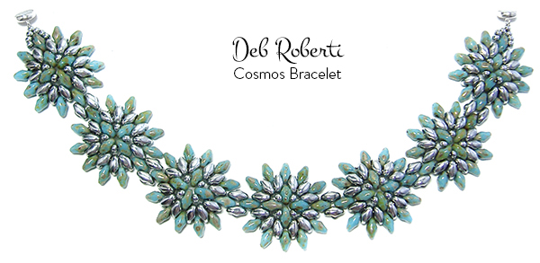 Cosmos Bracelet at Deb Roberti's AroundTheBeadingTable.com