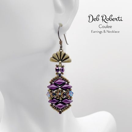 Coulee Earrings & Necklace, design by Deb Roberti