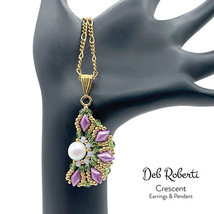 Crescent Earrings & Pendant, design by Deb Roberti Crescent Earrings & Pendant, design by Deb Roberti