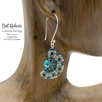 Crescent Earrings & Pendant, design by Deb Roberti Crescent Earrings & Pendant, design by Deb Roberti