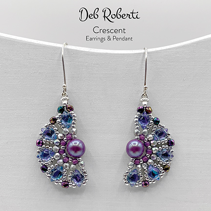 Crescent Earrings & Pendant, design by Deb Roberti Crescent Earrings & Pendant, design by Deb Roberti