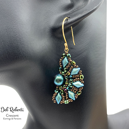 Crescent Earrings & Pendant, design by Deb Roberti Crescent Earrings & Pendant, design by Deb Roberti