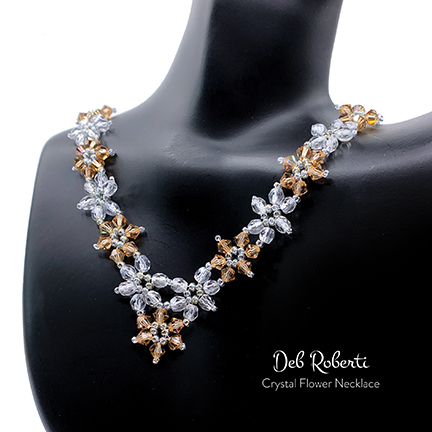 Crystal Flower Necklace, design by Deb Roberti