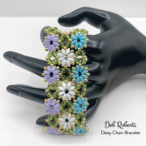 Daisy Chain Bracelet, design by Deb Roberti