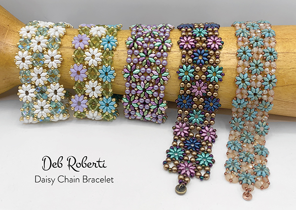 Daisy Chain Bracelet, design by Deb Roberti