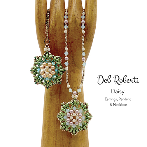Daisy Earring, Pendant & Necklace designed by Deb Roberti