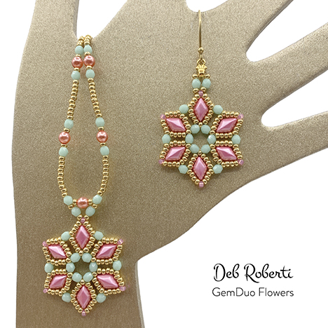 GemDuo Flowers, design by Deb Roberti