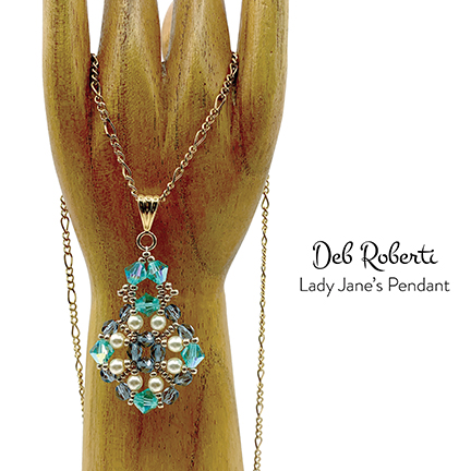 Lady Jane Earrings & Pendant, design by Deb Roberti