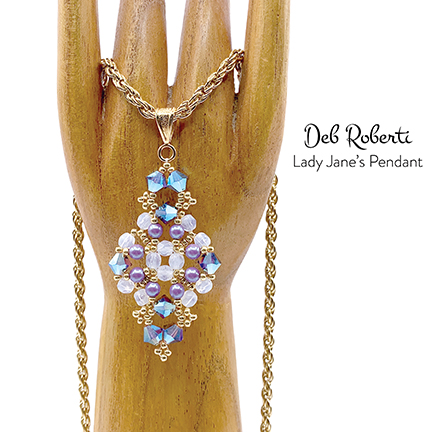 Lady Jane's Earrings & Pendant, design by Deb Roberti