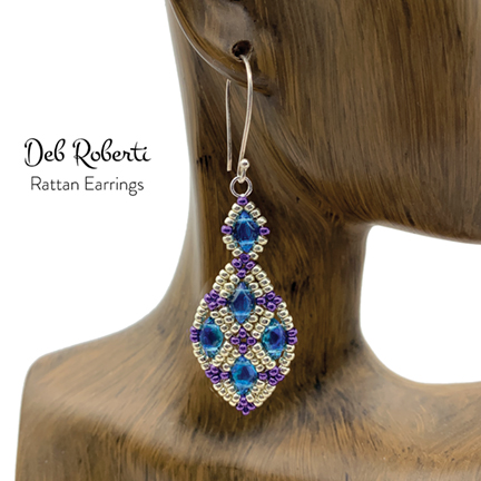 Rattan Earrings, design by Deb Roberti Rattan Earrings, design by Deb Roberti