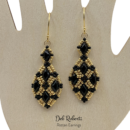 Rattan Earrings, design by Deb Roberti Rattan Earrings, design by Deb Roberti