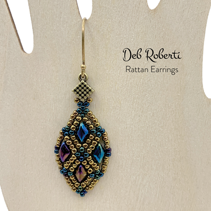 Rattan Earrings, design by Deb Roberti Rattan Earrings, design by Deb Roberti