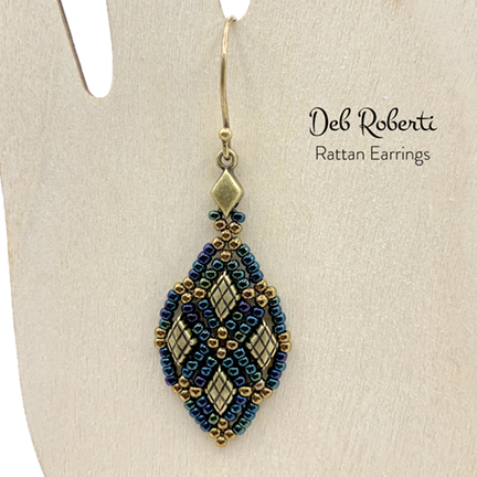 Rattan Earrings, design by Deb Roberti Rattan Earrings, design by Deb Roberti