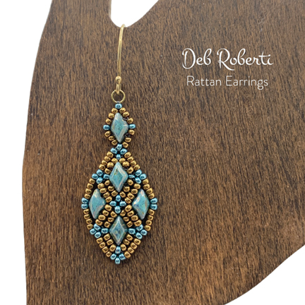 Rattan Earrings, design by Deb Roberti Rattan Earrings, design by Deb Roberti