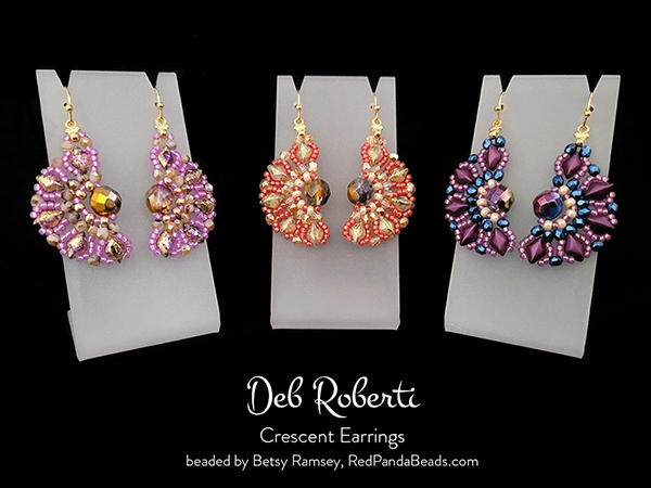 Crescent Earrings & Pendant, design by Deb Roberti Crescent Earrings & Pendant, design by Deb Roberti