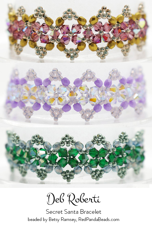 Secret Santa Bracelet, free at Deb Roberti's AroundTheBeadingTable.com