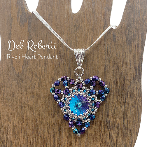 Rivoli Heart Pendant, design by Deb Roberti