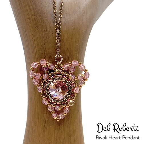 Rivoli Heart Pendant, design by Deb Roberti