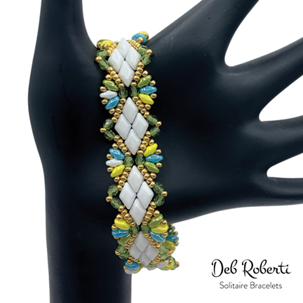 Solitaire Bracelets, design by Deb Roberti