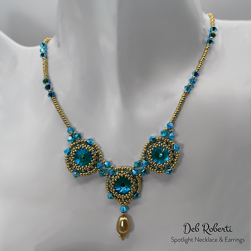 Spotlight Necklace & Earrings, design by Deb Roberti