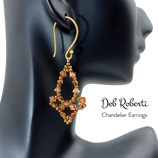 Chandelier Earrings, free pattern at AroundTheBeadingTable.com