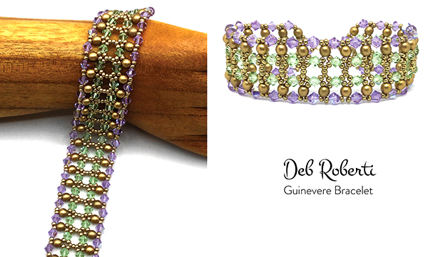 Guinevere Bracelet, free right-angle weave tutorial