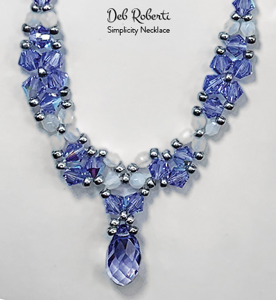 Simplicity Necklace, free crystal bead pattern
