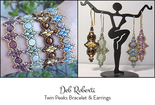 Twin Peaks Bracelet and Earrings